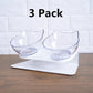 3 pack White transparent 