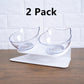 2 pack white transparent