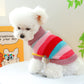 Pet Ring Comfortable Color Stripes Colorful Sweater