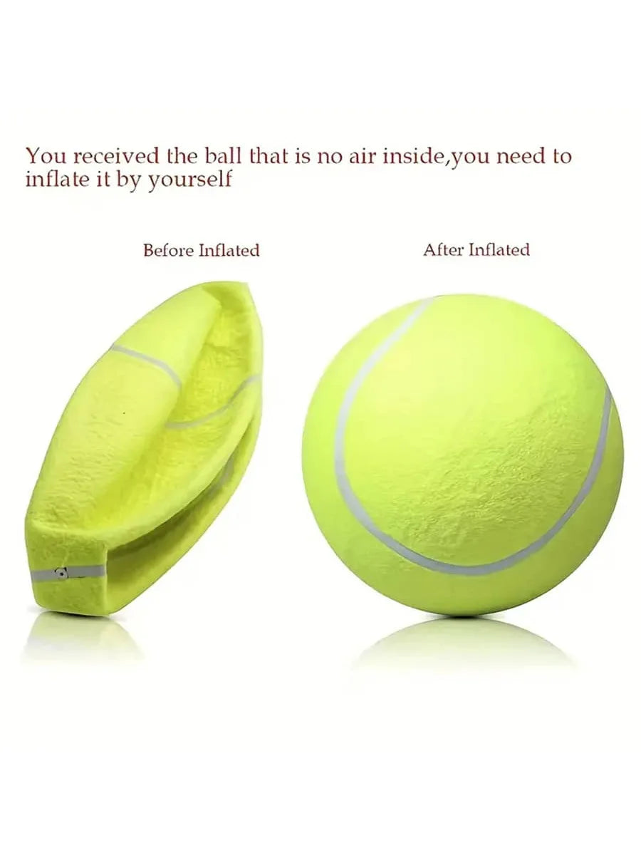7/9.5Inch Giant Tennis Ball Pet Inflatable Toy for Dog Training Ball 24cm Large Tennis Ball with Air Pump Interactive Dog Toys